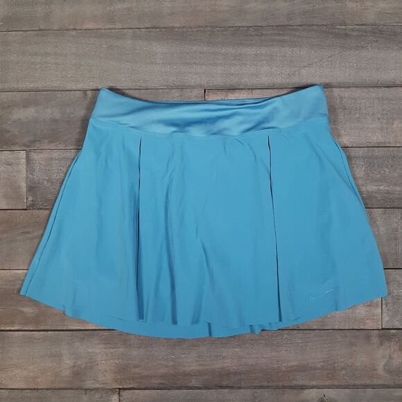 NIKE Dri-Fit Club Standard Fit Regular Golf Skirt Womens Size LARGE Blue - Picture 1 of 6